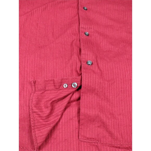 Apt. 9 Mens Casual Shirt XL Red Button Down Dress Long Sleeve Spread Collar - Picture 4 of 7